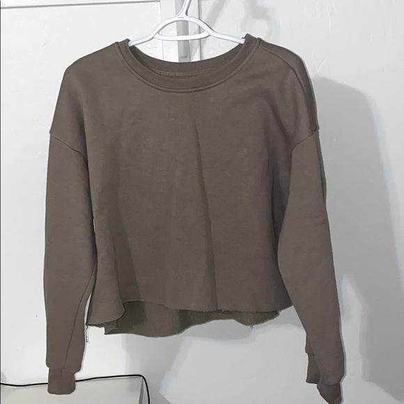 Brandy Melville Sweaters - Brown Crop Sweatshirt